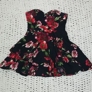 Black floral dress